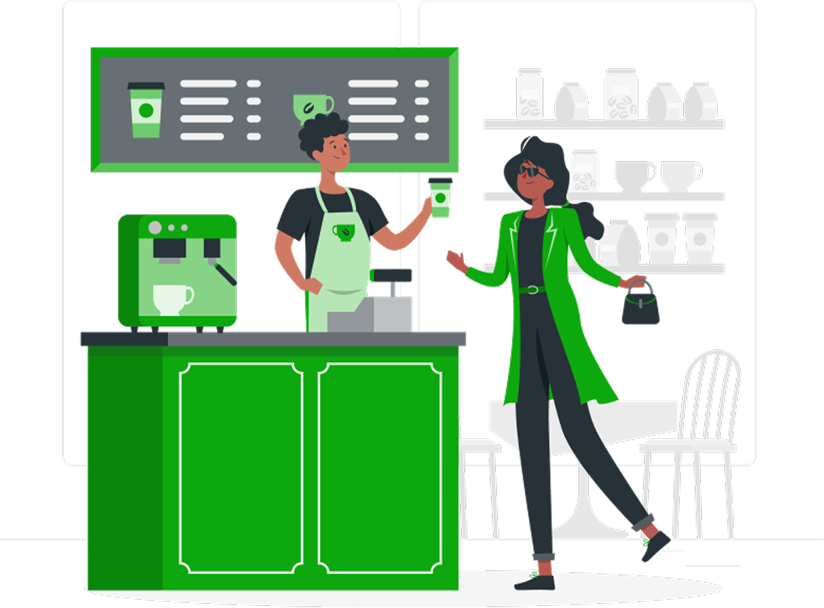 Restaurant owner illustration